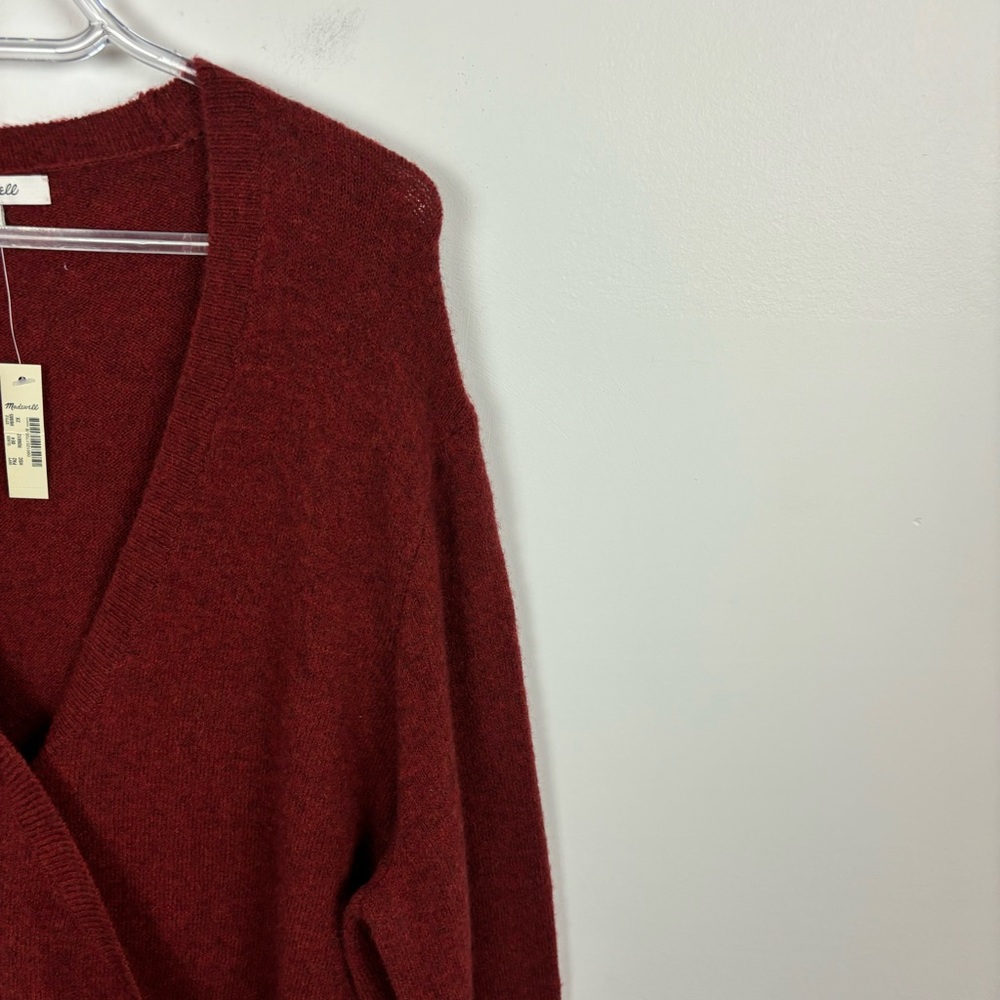Madewell Deep Burgundy Wrap Sweater - Picture 4 of 10